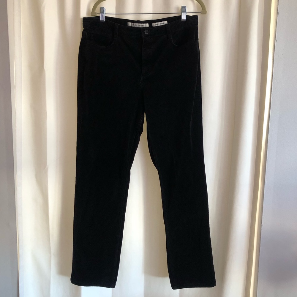 Velour black jeans Jones New York Lexington Size 16 straight